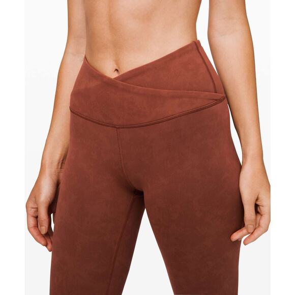 Lululemon Always On High-Rise Tight 28" Nulu Size 2 Maroon EUC - Picture 1 of 10